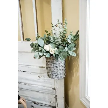AuldHome Rustic Wall Hanging Baskets Set of 2 Gray