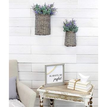 AuldHome Rustic Wall Hanging Baskets Set of 2 Gray