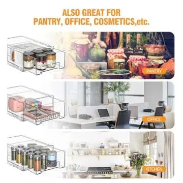 BOICHU Stackable Fridge Organizer Bins - 2 Pack Refrigerator Drawers for Refrigerator Organizers and Storage, Clear Fruit Storage Containers for Fridge, Berry Containers for Fridge Drawer Organizer