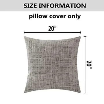 Home Brilliant Chenille Stripe Pillow Covers for Decor