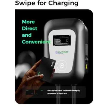 Level 2 EV Charger, 240V 48Amps, Electric Vehicle Charging Station with NEMA 14-60 Plug, ETL/FCC/CE Certified, WiFi Enabled, Adjust Current Schedule Charging RFID for All SAE J1772 EVs