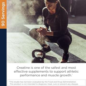 Unflavored Creatine Monohydrate Powder for Strength and Health