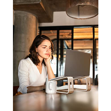 SOUNDANCE Laptop Stand Aluminum Ergonomic for 10 to 15.6 Inch Laptops