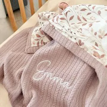 Mouliss Personalized Baby Blanket | Handmade Organic Cotton Gift