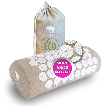 BED OF NAILS Original Eco Acupressure Pillow for Neck & Back Pain Relief, 2142 Pressure Points, FSA/...