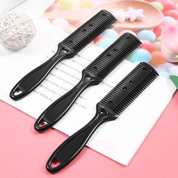 Frcolor 3pcs Hair Thinner Comb for Effortless Hair Styling