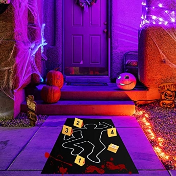 8-Piece Crime Scene Decoration Set for Halloween Fun