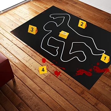8-Piece Crime Scene Decoration Set for Halloween Fun
