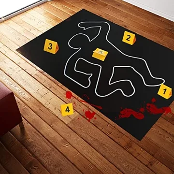 8-Piece Crime Scene Decoration Set for Halloween Fun