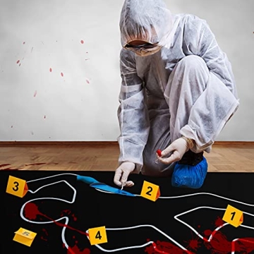 8-Piece Crime Scene Decoration Set for Halloween Fun