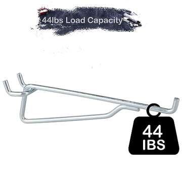 Sturdy Pegboard Hooks 8PC Metal Utility Organizer Set
