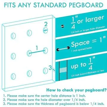 Sturdy Pegboard Hooks 8PC Metal Utility Organizer Set