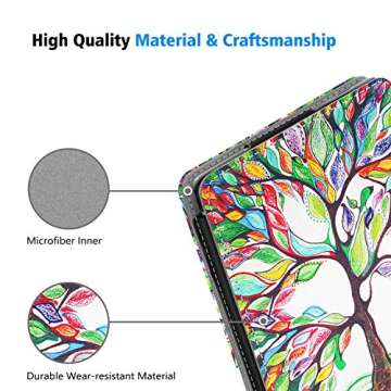 Fintie Flip Case for 7" Kindle Oasis (10th/9th Generation, 2019/2017 Release) - Multi Angle Hands Free Viewing Stand Cover with Auto Sleep Wake, Love Tree