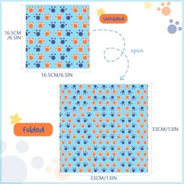 Janlaugh Cartoon Blue Dog Disposable Napkins 40 Pcs Dog Birthday Decorations Paw Print Napkins for Puppy Theme Birthday Party Supplies Baby Shower Decorations