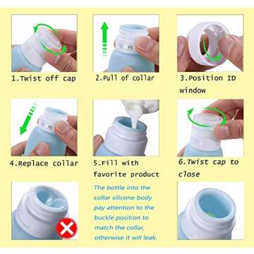 AUTENS Leakproof Silicone Travel Bottles Accessories Set,3oz (90ml) 4 Pack Refillable Cute Penguin Travel Containers for Shampoo,Lotion Sunscreen ect. - TSA Approved & BPA Free