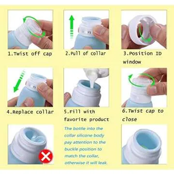 Leakproof Silicone Travel Bottles - Cute & TSA Approved!