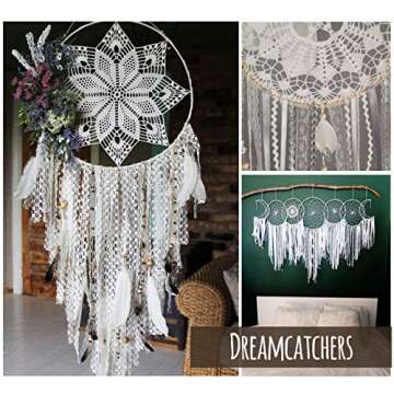 ilauke 46 Yards White Lace Ribbon 14 Rolls Vintage Lace Trims 0.6 to 2.1 inch Ribbon Lace with Assorted Pattern for Sewing, Crafts, Wedding Ribbon, Flower Ribbon, 3.28 Yards Each