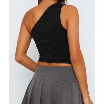 LEEDYA One Shoulder Tank Top - Chic & Comfortable Women's Fashion