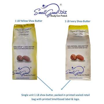 SmellGood Raw Unrefined Ivory Shea Butter TOP GRADE Ghana 10 LBS