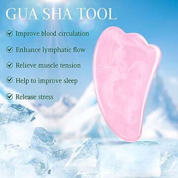 GRANDFUN Stocking Stuffers for Women Gifts Christmas: Face Roller Gua Sha Tool Unique Birthday Present Idea Gadget for Wife Mom Her Girlfriend Sister Mother Who Have Everything Facial Beauty Massager