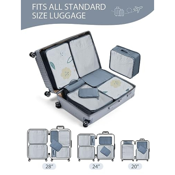 DIMJ 8 Pcs Packing Cubes Set for Organized Travel