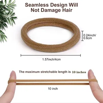 Pimoys 100 Pcs No Damage Elastic Hair Ties for All