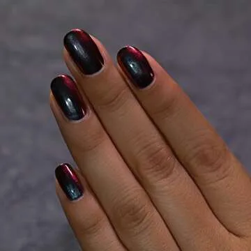ILNP Eclipse Black to Red Ultra Chrome Nail Polish