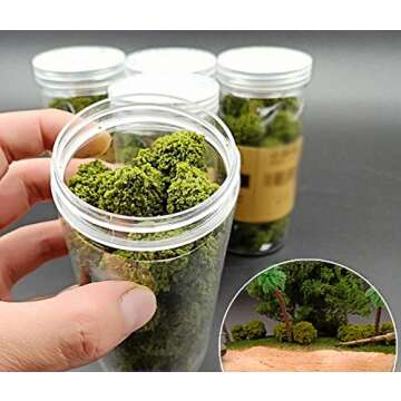 40 Pcs Bush Trees Miniature Vegetation Groups Shrubs Railway Artificial Grass for Model Train Railro...