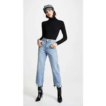 Stylish DL1961 Hepburn High Rise Wide Leg Jeans for Women