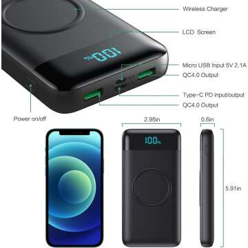 Wireless Portable Charger 30,800mAh with Fast Charging