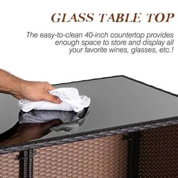 SOLAURA 3-Piece Outdoor Patio Bar Set for Entertaining