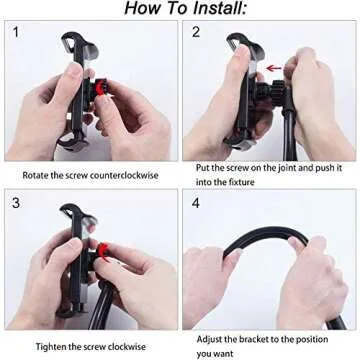 geyitafum Cell Phone Stand Hanging on Neck Upgraded, Hands-Free Mobile Phone Holder Clip on Bed/Table 360° Rotation iPhone Tablet Mount Bracket, 27.6''/70 cm Length for 4.7''-7.6'' Screen