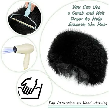 Coume Faux Fur Winter Headband & Wrist Cuffs Set - Chic Style