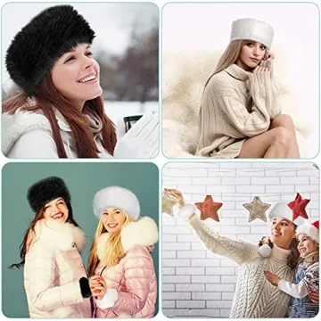 Coume Faux Fur Winter Headband & Wrist Cuffs Set - Chic Style