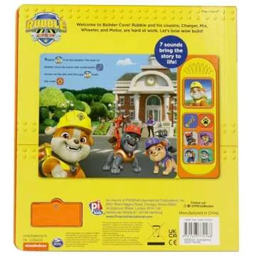 Nickelodeon Rubble & Crew - Bow Wow Builders! 7-Button Sound Book - PAW Patrol - PI Kids