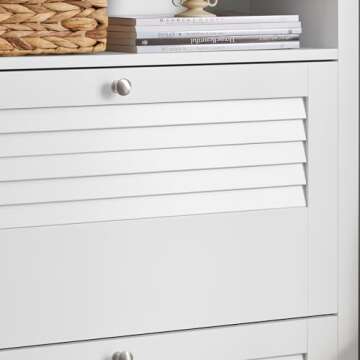 Haotian Narrow Shoe Cabinet with Flip-Drawers for Entryway