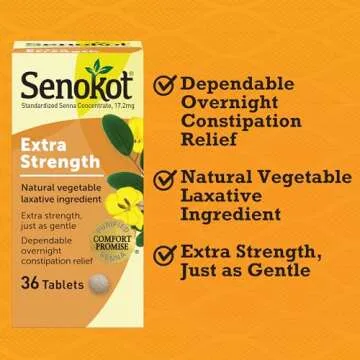 Senokot Extra Strength Natural Vegetable Laxative for Comfort