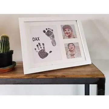 Ultimate Baby Ink Hand & Footprint Kit – Safe Ink Pad Stamp, Paper, Frame, & Stencil for Baby Shower, Registry, Newborn, New Mom Gifts