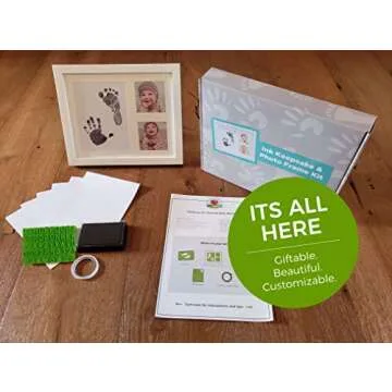 Ultimate Baby Ink Hand & Footprint Kit – Safe Ink Pad Stamp, Paper, Frame, & Stencil for Baby Shower, Registry, Newborn, New Mom Gifts
