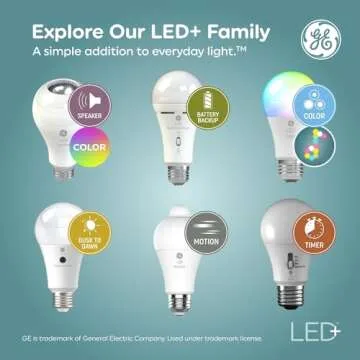 GE LED+ Rechargeable Backup Bulbs for Power Outages