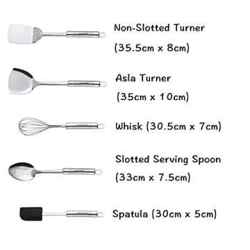 Maphyton Stainless Steel Utensil Set - 11 PCS Cooking Tools