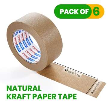 ADHES Heavy Duty Kraft Paper Tape for Shipping and Sealing