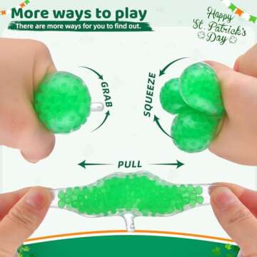 24 Pack St. Patrick's Day Shamrock Stress Balls for Party Fun