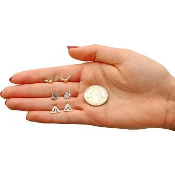 Harry Potter Earrings Set - Gold & Silver Plated