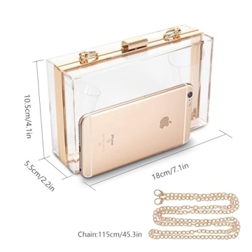 WJCD Stylish Clear Purse for Events and Outings