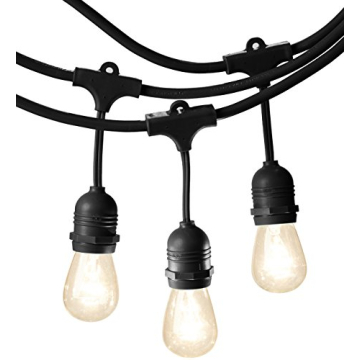Outdoor Patio String Lights by Amazon Basics - 48 Feet