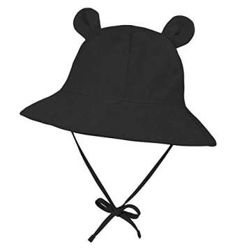 Zando Baby Toddler Sun Bucket Hats Wide Brim Beach Hats Infants Girls Cap Sun Protection Summer Kid ...