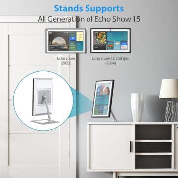 Almoz Tilt Stand for Echo Show 15 - Durable & Stylish