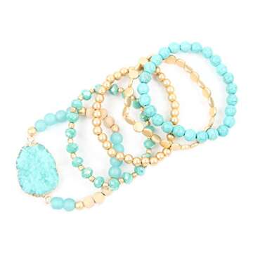 Bohemian Multi-Layer Bead Statement Bracelet - RIAH FASHION