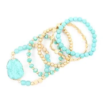 Bohemian Multi-Layer Bead Statement Bracelet - RIAH FASHION
